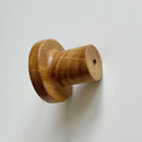 Modern "Pinta" Round Wall Hook in Lacquered Oak