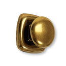 Ring Pull and Knob "Luca" Cabinet Pulls with Backplate in Antique Brass