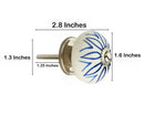 Mascot Hardware 1-5/8 in. Blue & White Cabinet Knob (Pack of 10)