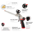Intertool Storm Foam Dispensing Gun - PTFE Basket & Aluminum Needle with 6mm Brass Tip