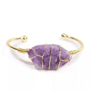 Healing crystal wire wrapped Bangle Bracelet