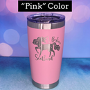 Scottish Thistle Flower Laser Engraved Powder Coated 20oz Double Walled Insulated Tumbler