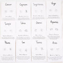 Silver Zodiac signs earrings- Minimalist Birthday gifts