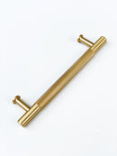 Brass Solid "Texture No.2" Knurled Drawer Pulls and Knobs in Satin Brass
