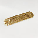 Brass Door Sign "Private" 5-1/2 in. Vintage Door Plaque