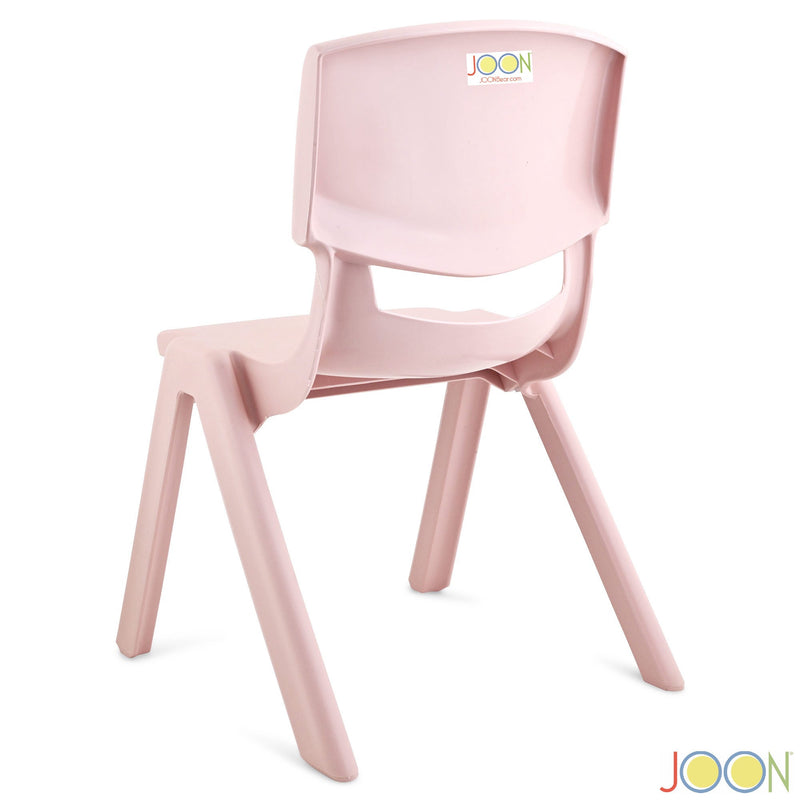 JOON Stackable Plastic Kids Learning Chairs, Blush, 20.5x12.75X11 Inches, 2-Pack (Pack of 2)