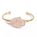 Healing crystal wire wrapped Bangle Bracelet