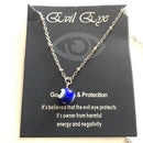 Silver Evil Eye protection necklace
