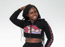 Aya African print crop hoodie