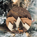 Wolf Mountain - Layered 3-D Wooden Ornament Collection by Acorn & Fox
