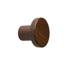 Modern "Pinta" Round Wall Hook in Lacquered Walnut