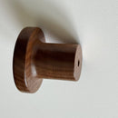 Modern "Pinta" Round Wall Hook in Lacquered Walnut