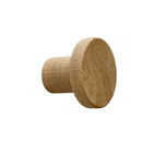 Modern "Pinta" Round Wall Hook in Unlacquered Oak