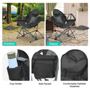 Ainfox Hammock Camping Chair with Footrest, Foldable Portable Rocking Chairs for Adults Outside Swinging Camp for Outdoor Patio Poolside