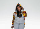 Grey Hoodie- Unisex | Kente gold