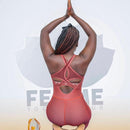Brown nude onesie Yoga jumpsuit - Workout Unitard - Afua