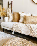 Bali Jute Lumbar Outdoor Pillow Cover, 12x20"