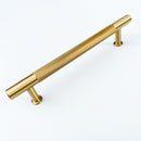 Brass Solid "Texture No.2" Knurled Drawer Pulls and Knobs in Satin Brass