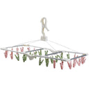 All for You 32 Clips Aluminum Clothes Hanger Rack with Clip-Hook to Hang, 24x13 Inches