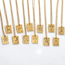 Death Tarot card necklace - Unisex gold plated necklace