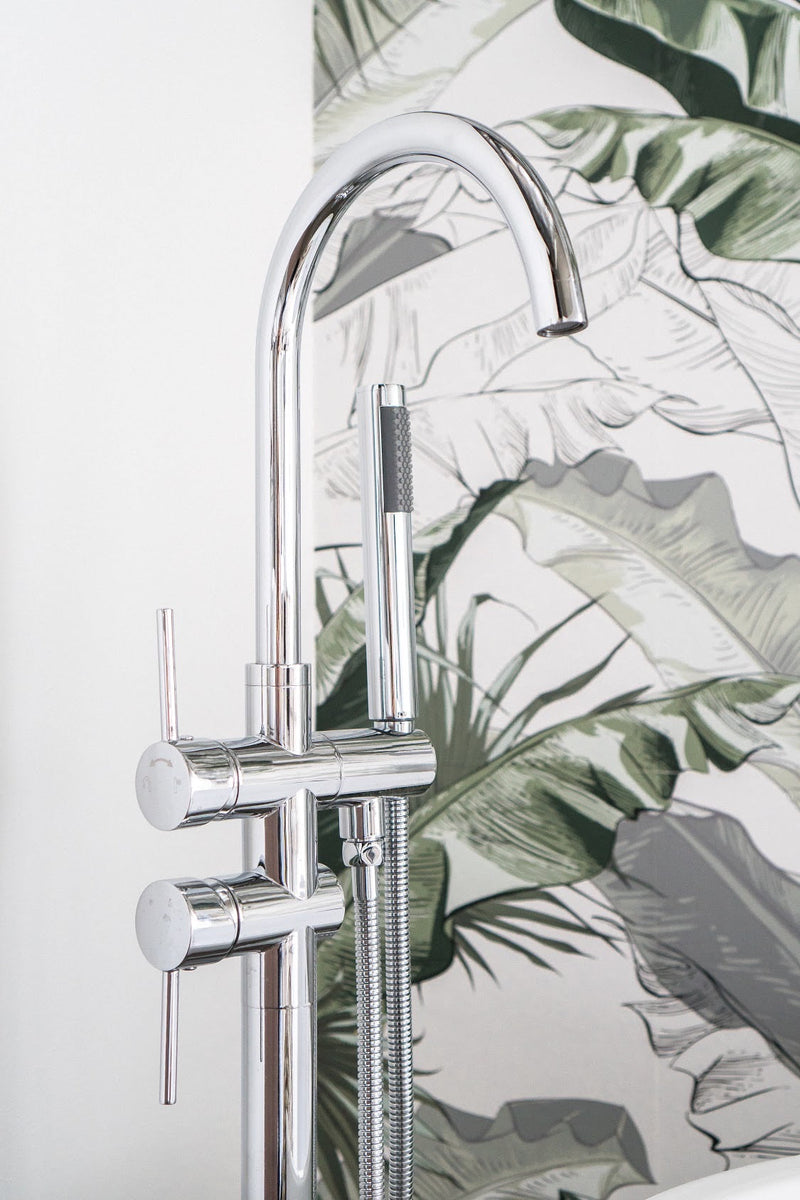 Zeek Floor Tub Filler Faucet Chrome F-TC50