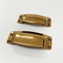 Drawer Cup Pull "Tuscany" in Antique Brass - Brass Cabinet Hardware