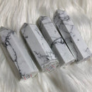 White Howlite point Tower - AAA Howlite crystal