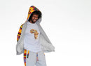 Grey Hoodie- Unisex | Kente gold