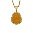 Smiling Buddha pendant necklace - Quartzite