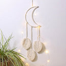 Macrame Wall decor with Light - Boho Moon & Star