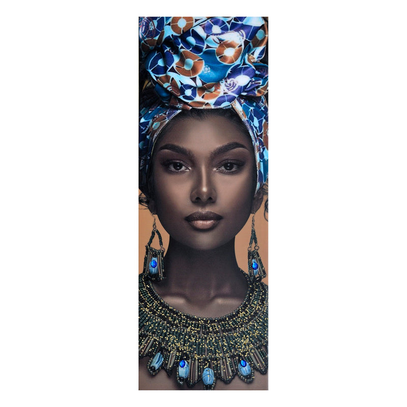 Premius Beauty and Strength Lacquered Canvas Wall Art, Blue, 12x36 Inches