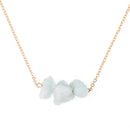 Raw crystal gold necklace | Amethyst nugget | Citrine necklace| Rose quartz necklace