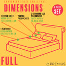 PREMIUS Lucea Soft Wrinkle-Free Microfiber Sheet Set, Soft Blue-Orange