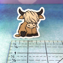 Cute Blond Highland Coo 2" Sticker