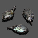 Labradorite crystal pendant necklace