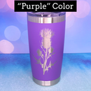 Sassy Lassie Messy Bun Saltire Flag Aviators Laser Engraved Powder Coated 20oz Double Walled Insulated Tumbler