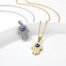 Hamsa Hand charm with Evil eye necklace