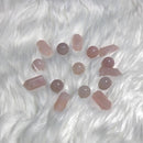 Pink Rose quartz crystal towers - Pink healing stone spheres