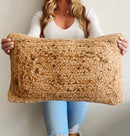 Bali Jute Lumbar Outdoor Pillow Cover, 12x20"