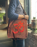 Om Embroidery Cotton Handbag