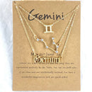 3 piece set Zodiac necklace- Constellation