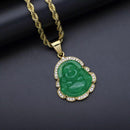 Smiling Buddha pendant necklace - Quartzite