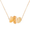 Raw crystal gold necklace | Amethyst nugget | Citrine necklace| Rose quartz necklace