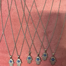 Hamsa Hand charm with Evil eye necklace