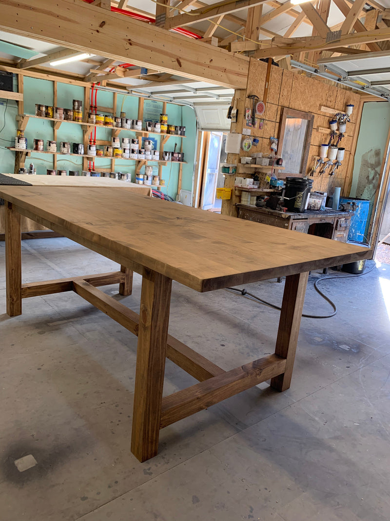 Connected Post Leg Dining Table