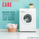 PREMIUS Lucea Soft Wrinkle-Free Microfiber Sheet Set, Soft Blue-Orange