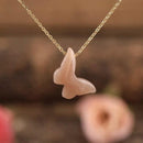 Butterfly Crystal necklace - Elegant Gold gemstone necklace