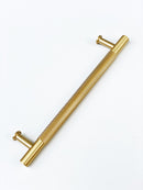 Brass Solid "Texture No.2" Knurled Drawer Pulls and Knobs in Satin Brass