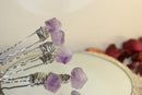 Crystal quartz Hair pins - Bridal Hair clip
