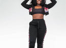 Aya African print crop hoodie